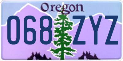 OR license plate 068ZYZ