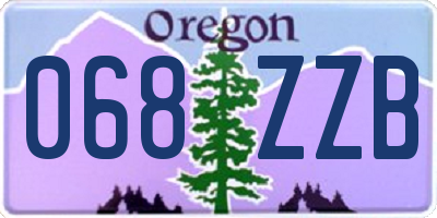 OR license plate 068ZZB