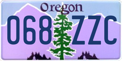 OR license plate 068ZZC