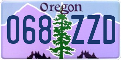 OR license plate 068ZZD