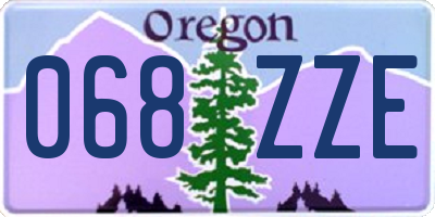 OR license plate 068ZZE