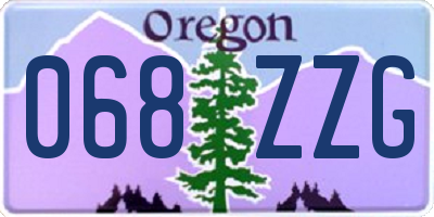 OR license plate 068ZZG