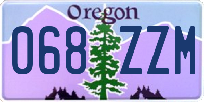 OR license plate 068ZZM