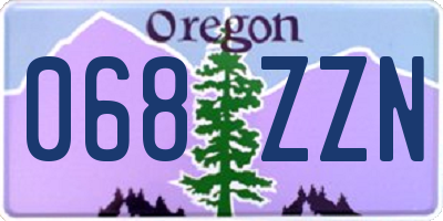OR license plate 068ZZN