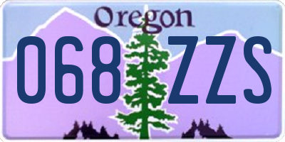 OR license plate 068ZZS