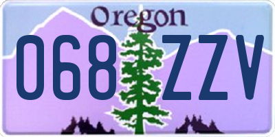 OR license plate 068ZZV