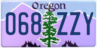 OR license plate 068ZZY