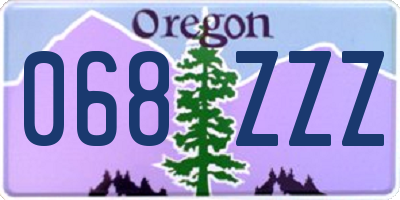 OR license plate 068ZZZ