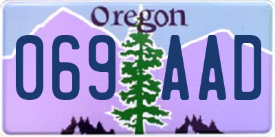 OR license plate 069AAD