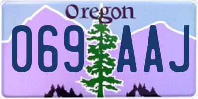 OR license plate 069AAJ