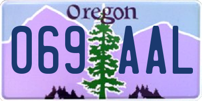 OR license plate 069AAL