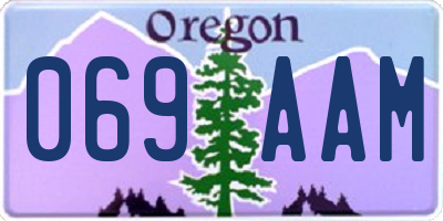 OR license plate 069AAM