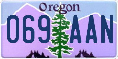 OR license plate 069AAN