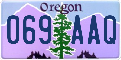 OR license plate 069AAQ