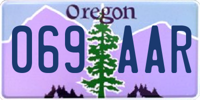 OR license plate 069AAR