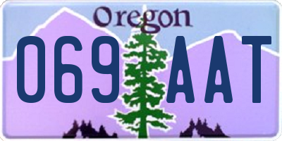 OR license plate 069AAT