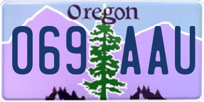 OR license plate 069AAU