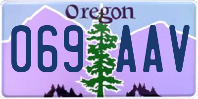 OR license plate 069AAV