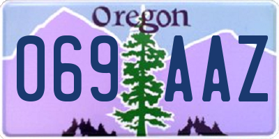OR license plate 069AAZ