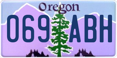 OR license plate 069ABH