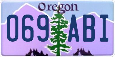OR license plate 069ABI