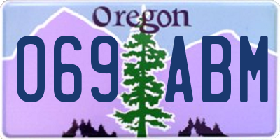 OR license plate 069ABM