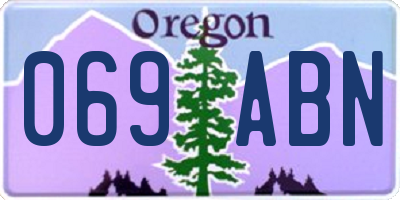 OR license plate 069ABN