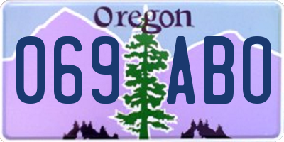 OR license plate 069ABO