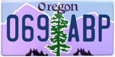 OR license plate 069ABP