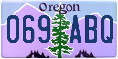 OR license plate 069ABQ
