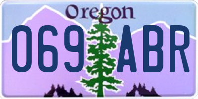 OR license plate 069ABR