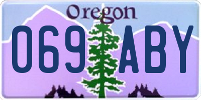 OR license plate 069ABY