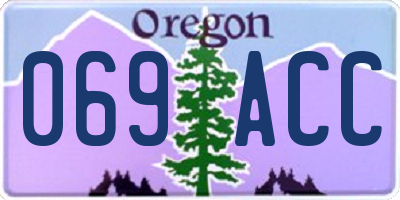 OR license plate 069ACC