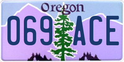 OR license plate 069ACE