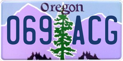 OR license plate 069ACG