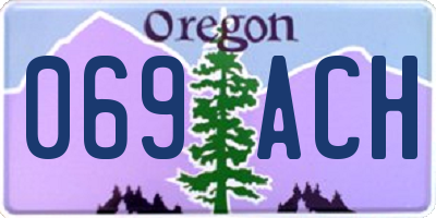 OR license plate 069ACH