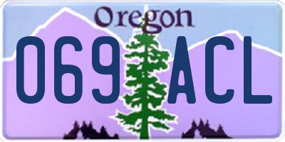 OR license plate 069ACL