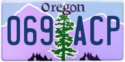 OR license plate 069ACP
