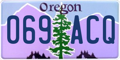 OR license plate 069ACQ