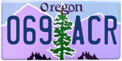 OR license plate 069ACR