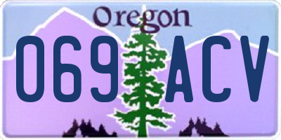 OR license plate 069ACV