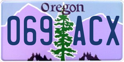 OR license plate 069ACX
