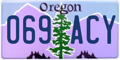 OR license plate 069ACY