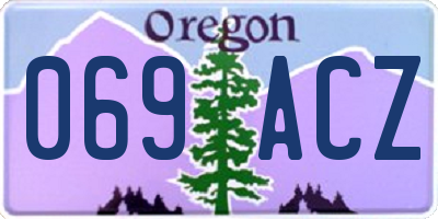 OR license plate 069ACZ