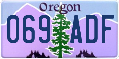 OR license plate 069ADF