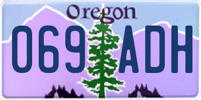 OR license plate 069ADH