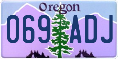 OR license plate 069ADJ
