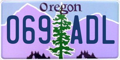 OR license plate 069ADL