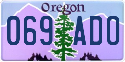OR license plate 069ADO