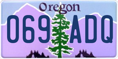 OR license plate 069ADQ